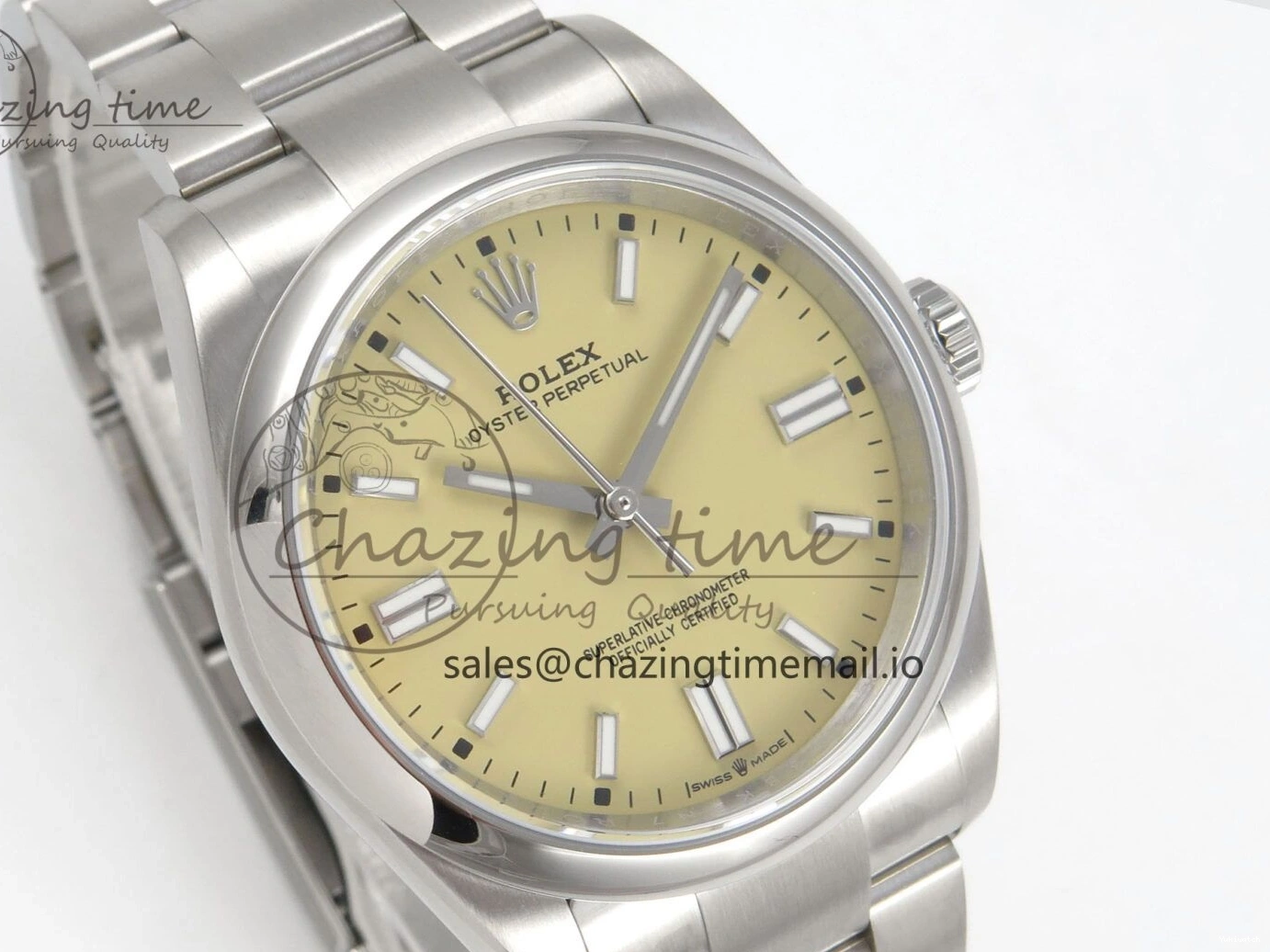 2025 904L Pistachio 36mm Edition KRF Best Beige Perpetual Oyster 126000 A2824 Dial Steel 1:1 0524